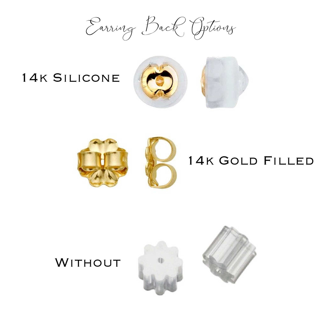 Whisper Monarch Stud Earrings | 14k gold Minimalist Butterfly Design