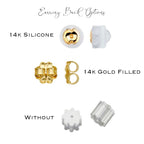 Whisper Monarch Stud Earrings | 14k gold Minimalist Butterfly Design