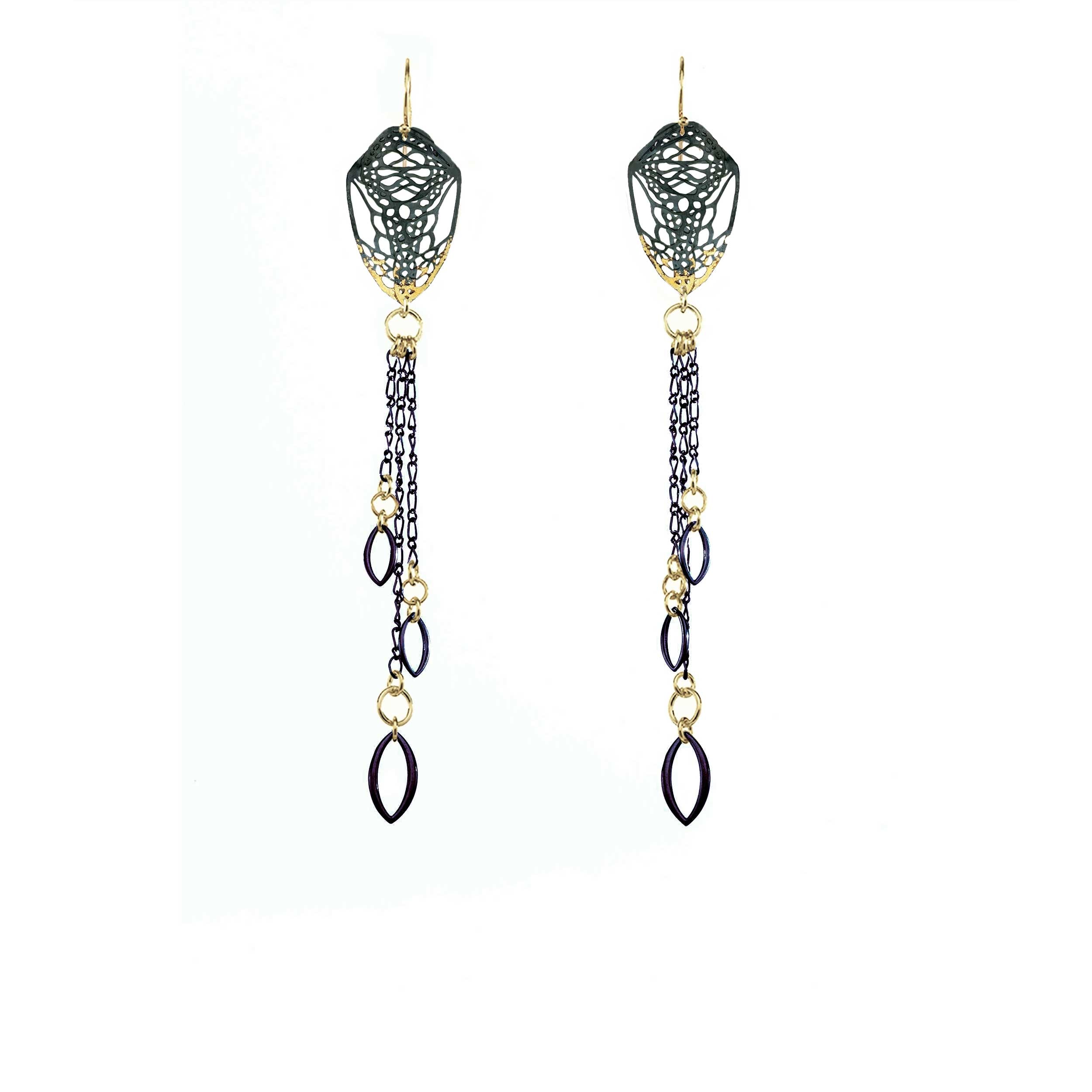 Cocoon Chandelier Earrings - Delicate Tassel Design