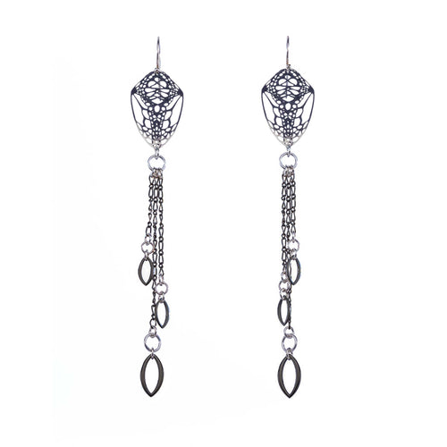 Cocoon Chandelier Earrings - Delicate Tassel Design