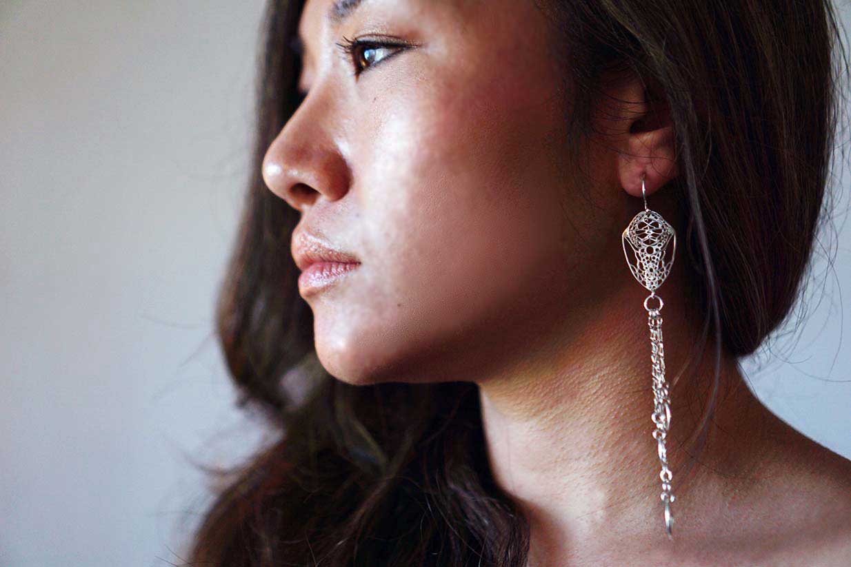 Cocoon Chandelier Earrings - Delicate Tassel Design