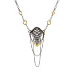 Diaphanous Monarch Necklace - Cascading Chain, 18 inches | Sterling Silver or Keum-boo