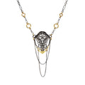 Diaphanous Monarch Necklace - Cascading Chain, 18 inches | Sterling Silver or Keum-boo