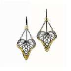 Flutter Butterfly Earrings | Mixed Metal 24K Gold | Overlapping Wing Design