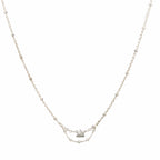Grey Dawn Raw Diamond Necklace - Sterling Silver | 4mm Triangle Diamond