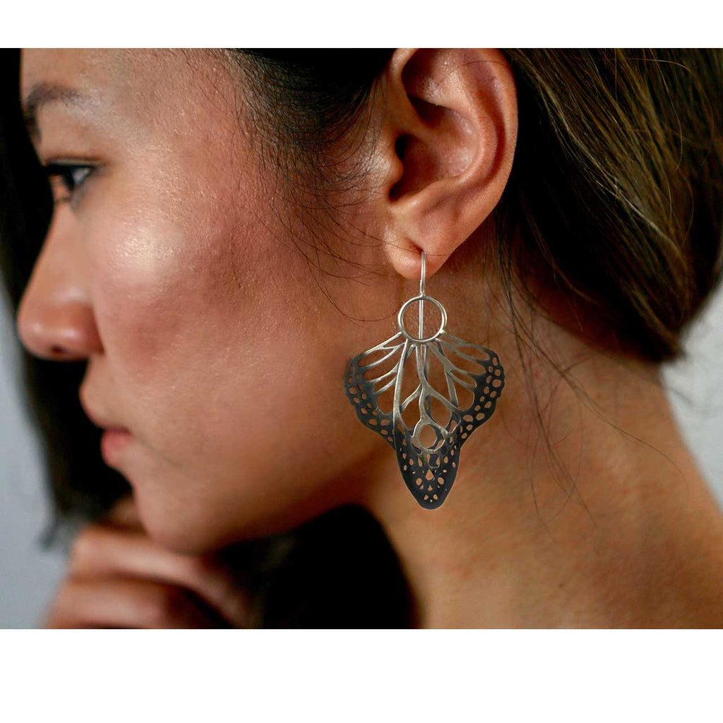 Metamorphosis Statement Earrings - Architectural Wing Design
