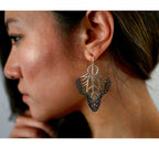 Metamorphosis Statement Earrings - Architectural Wing Design