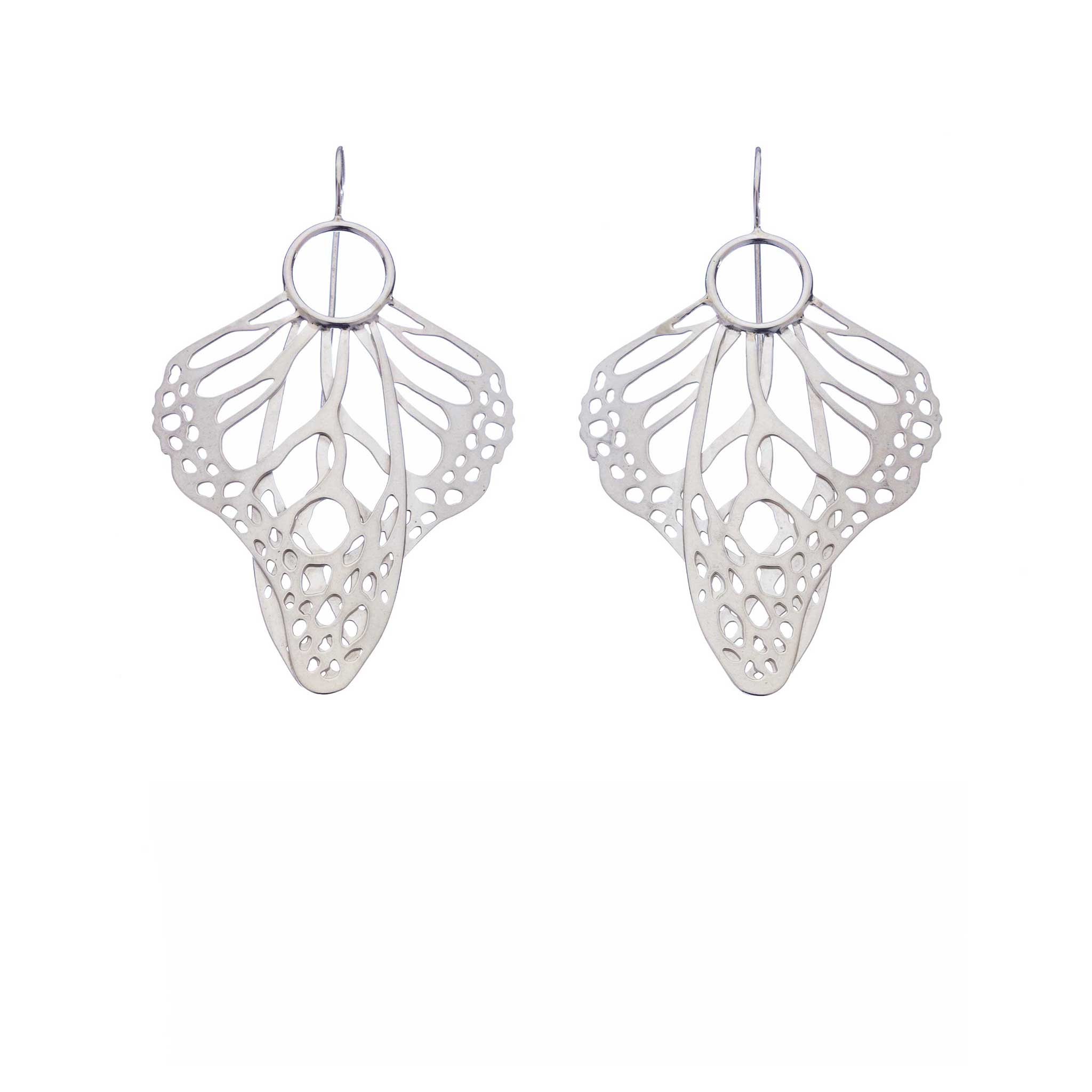 Metamorphosis Statement Earrings - Architectural Wing Design