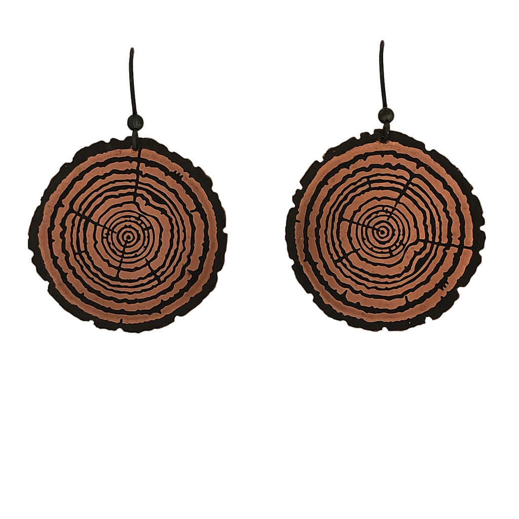Redwood Slice Earrings
