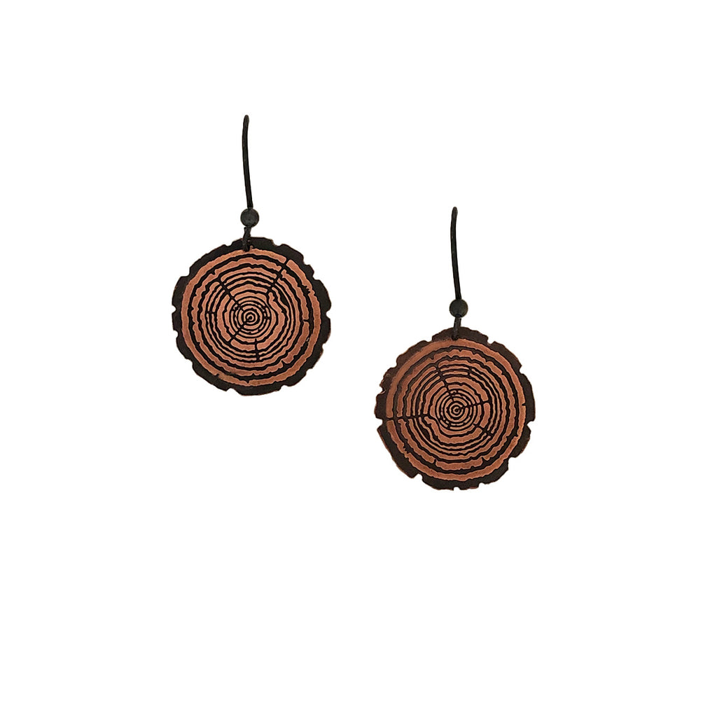 Redwood Slice Earrings