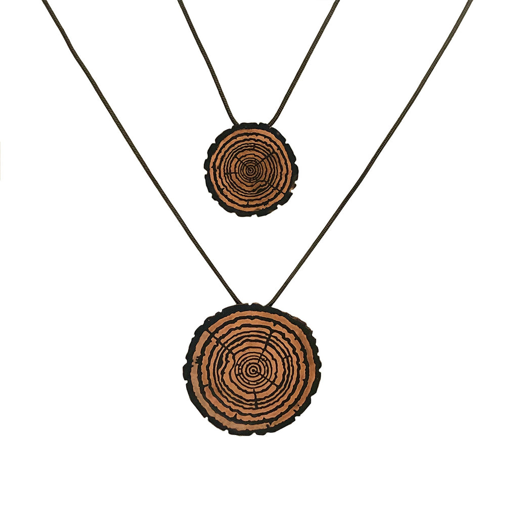 Redwood Slice Medallion Necklace