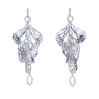 Overwinter Chandelier Earrings | Sterling Silver Butterfly | Lightweight