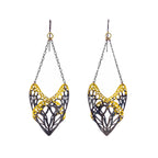 Slumber Butterfly Earrings | Mixed Metal 24K Gold | Graceful Drop